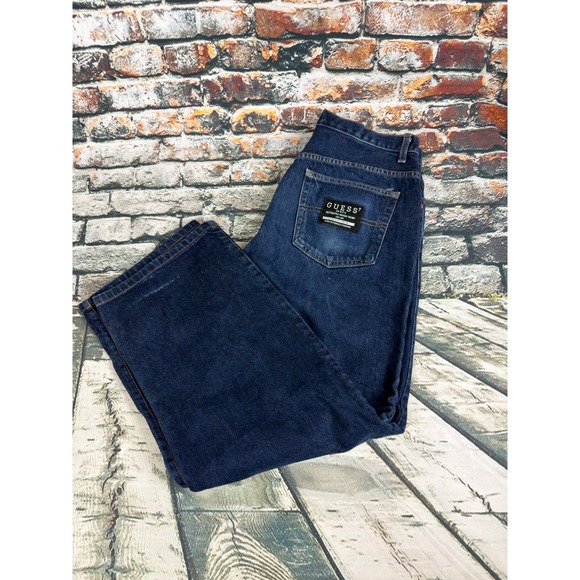 Guess Other - Vintage Guess Jeans Urban Fit Dark Wash Wide Leg Denim Made in USA Mens 34x30